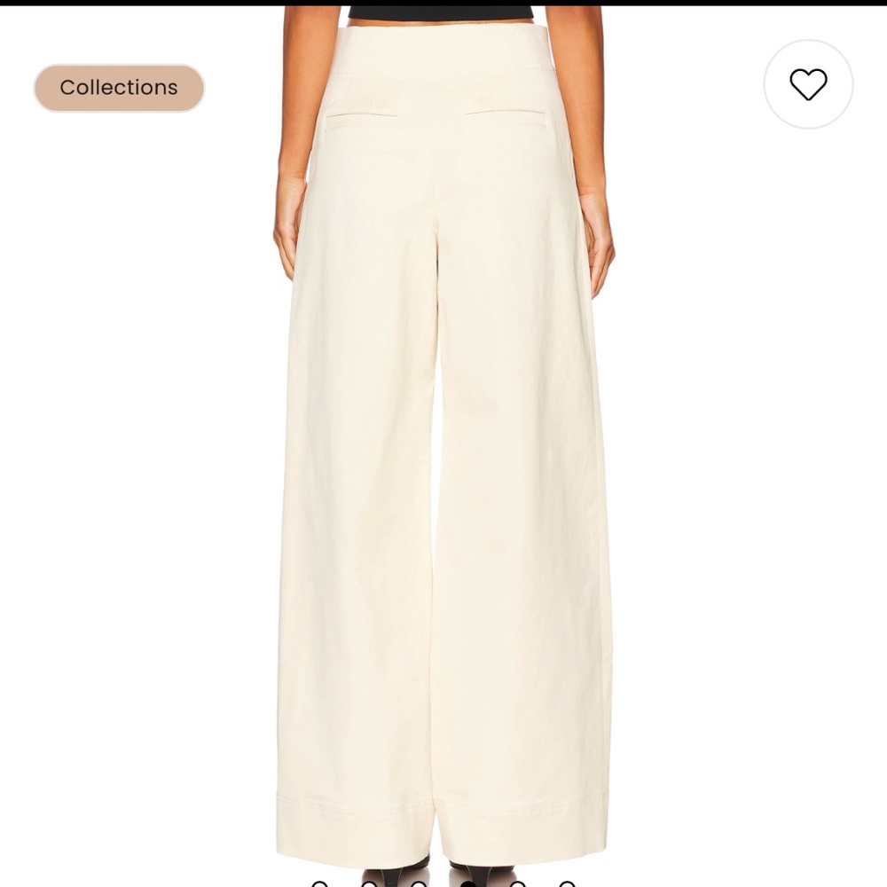 NWT ALC Bennett Pleated Wide Leg Pant in Beige- Size 6 - Picture 5 of 14
